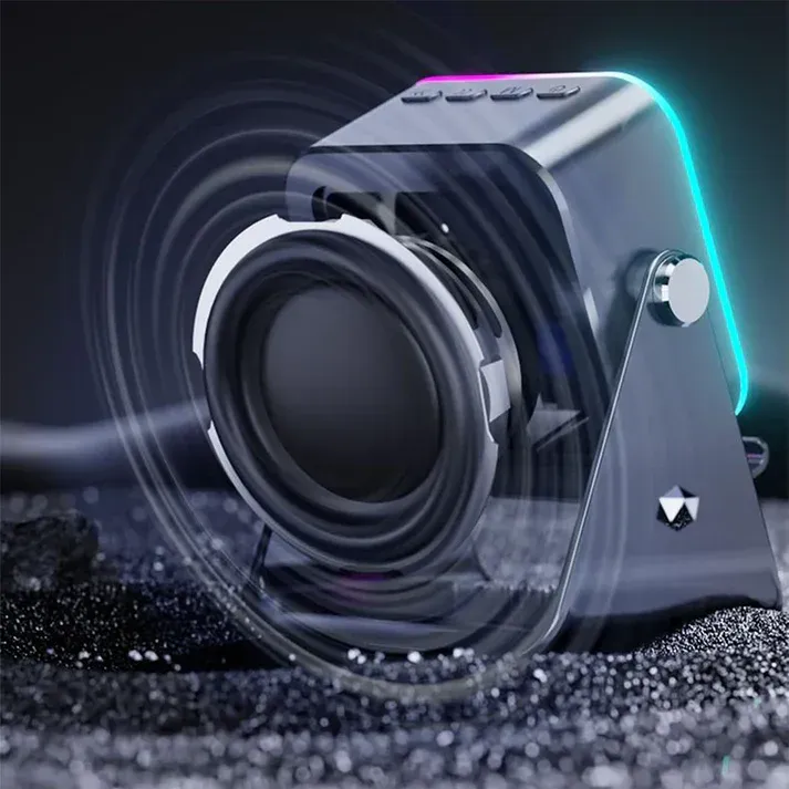 5-in-1 Wireless Induction Bluetooth Speaker with Adjustable Phone Stand