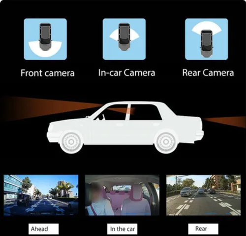 🔥3-Channel HD Dash Cam 98 sales