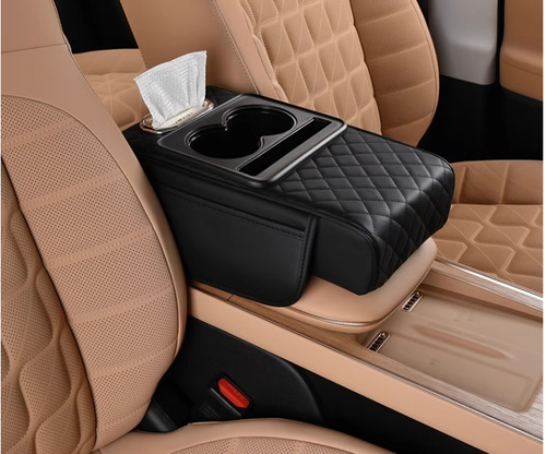 🚗 Multi-Function Car Armrest Pad with built-in cup holder, tissue box & phone pocket! 144 sales