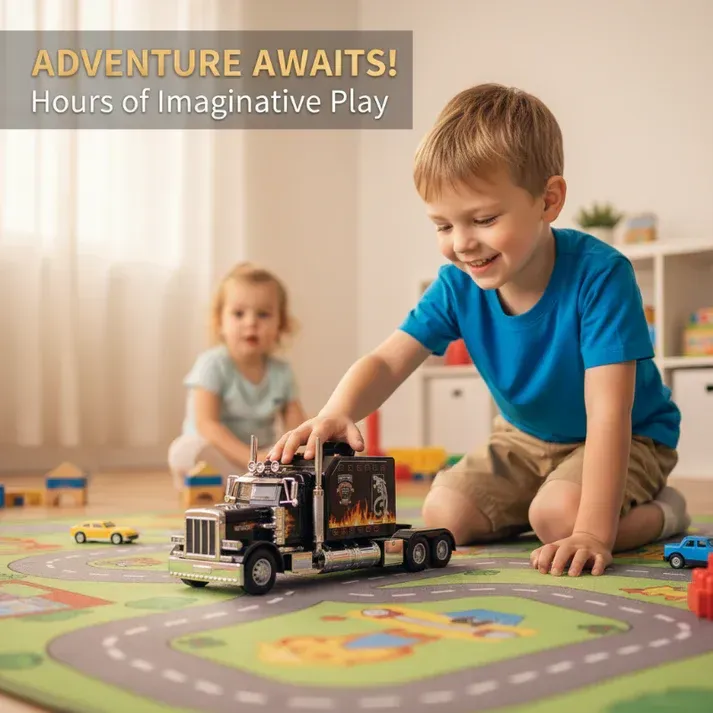 🎁Interactive Realistic Heavy-Duty Semi-Truck Toy💌