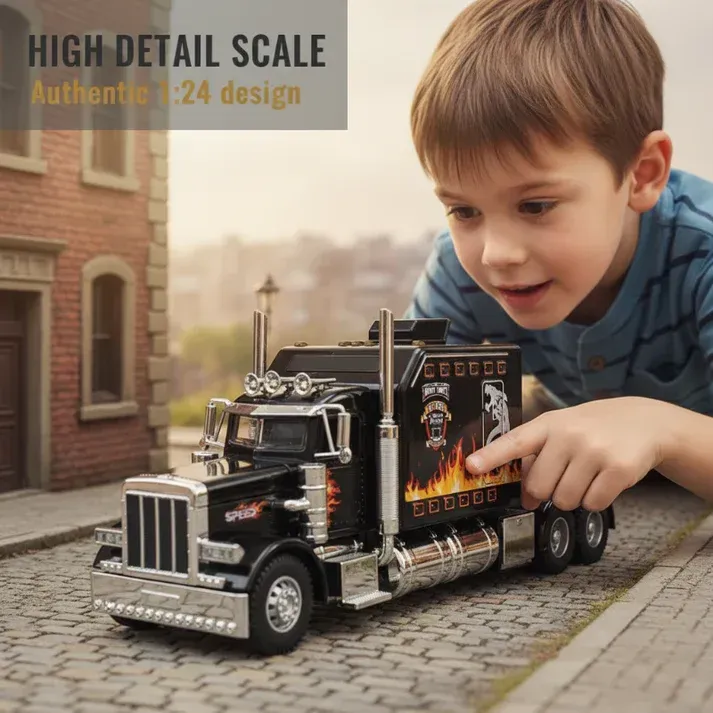 🎁Interactive Realistic Heavy-Duty Semi-Truck Toy💌