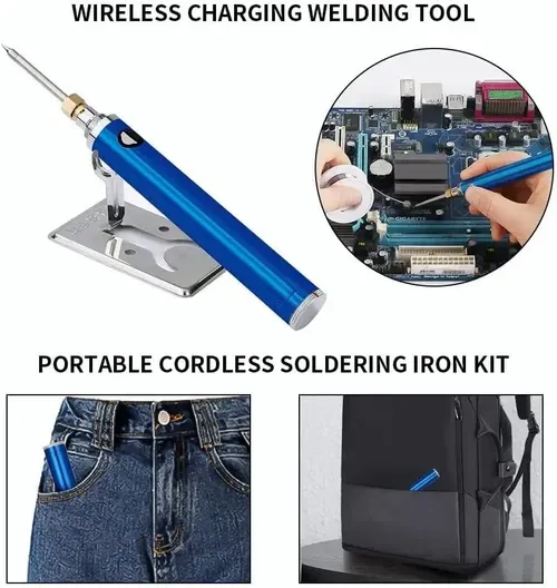 Work freely with this Portable Cordless Soldering Iron! Fast heating