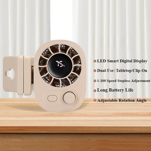 ❄️New Car Clip Fan with LED Display