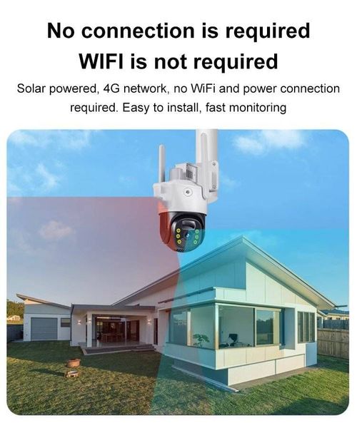 Wireless solar-powered surveillance camera records video in a loop for 15 days