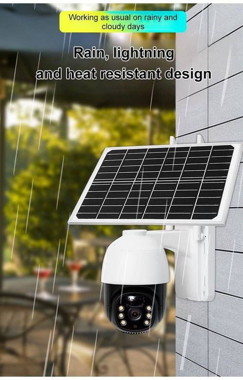 Wireless solar-powered surveillance camera records video in a loop for 15 days
