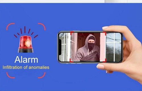 Wireless solar-powered surveillance camera records video in a loop for 15 days