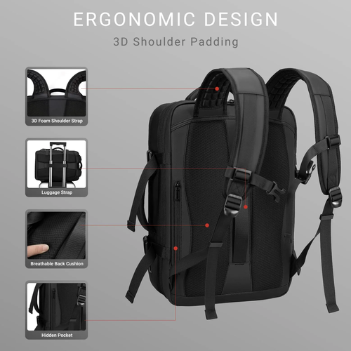 60L Carry on Vacuum Compression Travel Expandable Backpack
