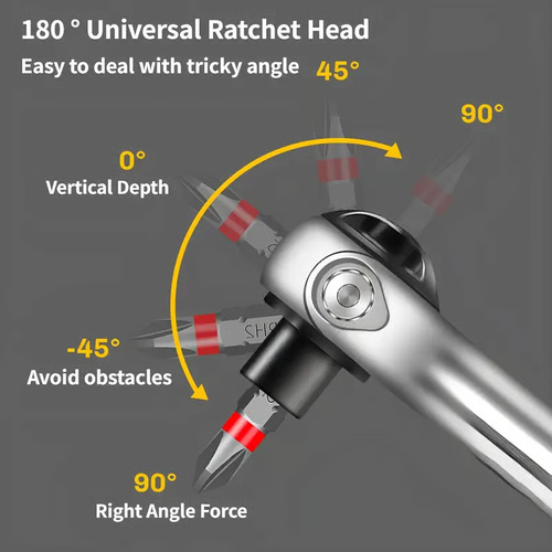 40-in-1 Universal Ratchet Screwdriver Set – 180° Adjustable Repair Tool Kit