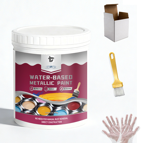 🔥HOT SALE🔥Rust Converter Metallic Paint – One coat stops rust, no sanding, no fumes. Dries to a sleek metal finish. Perfect for garden tools & gates. 🔨🛡️