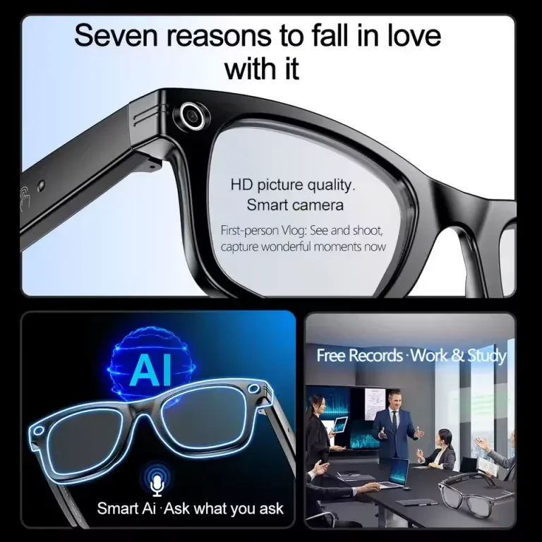 Smart translation glasses (Transparent blue light blocking glasses)