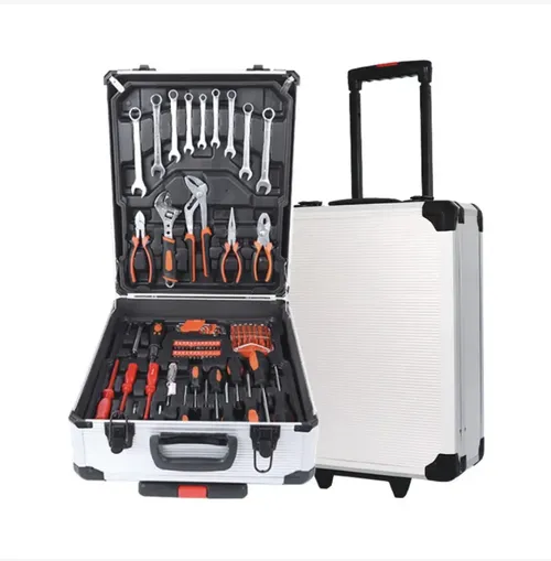 All-in-one professional tool box for auto repair and maintenance: 187 pieces of carbon steel auto repair machine repair aluminum pull rod case socket wrench set of hardware tools combination kit