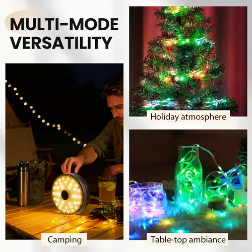 Solar Camping Light with 20m Light Strip