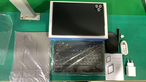 10.1-inch Android tablet complete set, equipped with 8GB + 128GB large-capacity storage, Bluetooth keyboard, mouse, stylus and protective case.