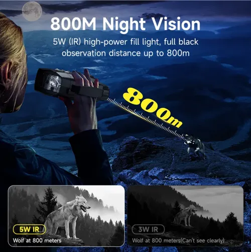 4K high-definition night vision device with 4-inch IPS display screen