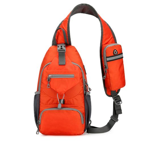 Men's Multi-Pocket Water-Resistant Oxford Sling Bag