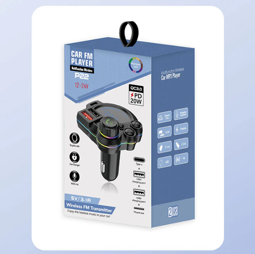 🚗 Universal Dual-Port Car FM Bluetooth Transmitter – Wireless Music, Hands-Free Calling & Dual USB Charger 🔌