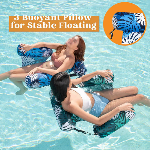 💺 Inflatable Floating Chair – Tropical Leaf & Ultra-Light 260g 🌊