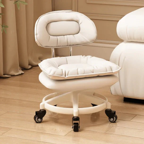 PU Leather Multi-Purpose Soft Padded Stool with 360 Rotation