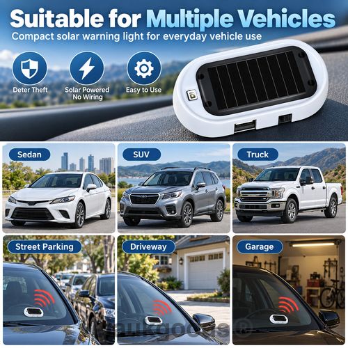🚗Compact Solar Anti-Theft LED Flashing Lamp