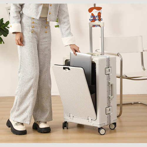 Multi-functional Side Opening Luggage, 20&24 Inch Boarding Case with Universal Wheels & Lock