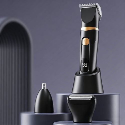 3-in-1 Hair Clipper, Shaver, and Nose Hair Trimmer Set – USB Rechargeable