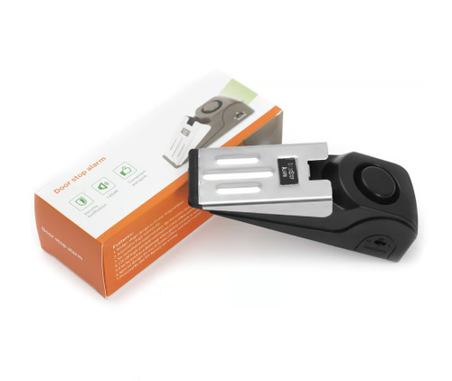 🔔✨Portable 120dB Wedge Door Stop Alarm, Home Security & Travel Anti-theft Device, Home Security Door Stop (4-pack)