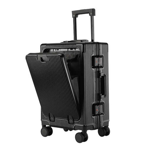 Multi-functional Side Opening Luggage, 20&24 Inch Boarding Case with Universal Wheels & Lock