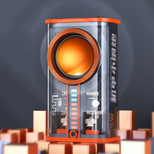 🔥Transparent Wireless bluetooth Speaker Portable Subwoofer Tws Series Audio Loudspeaker