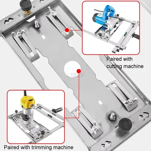 Heavy-Duty Adjustable Circular Saw Guide Rail System with Frame & Clamping Mechanism - Precision Woodworking, Linear Cutting Edge Locator for Panel Processing, Compatible for Wood Boards & Large Panels