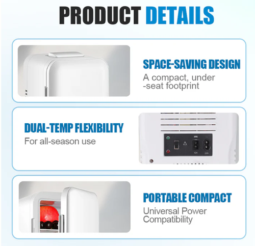 ❄️🔥  Portable mini-fridge - suitable for home, car, and camping. Equipped with a USB port for outdoor use.