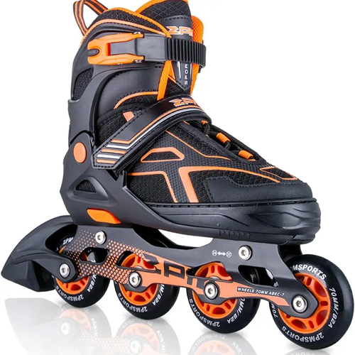 2PM SPORTS Torinx Green Boys Adjustable Inline Skates, Fun Beginner Roller Skates for Kids, Youth, Girls, Men and Women