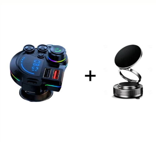 🚗 Universal Dual-Port Car FM Bluetooth Transmitter – Wireless Music, Hands-Free Calling & Dual USB Charger 🔌
