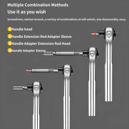 40-in-1 Universal Ratchet Screwdriver Set – 180° Adjustable Repair Tool Kit