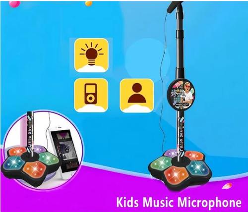 🎅Hot Selling 60% Off🎁 Microphone Toy, Karaoke Machine Toy with Lights  Kids Microphone with Stand, Karaoke Song Instrument Toy, Educational Training Toy