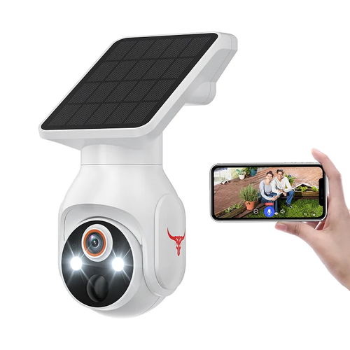 1080p Security Cameras Wireless Outdoor with Solar Panel, with 360° Viewing, Color Night Vision, Al Human Detection, Two-Way Talk, Ip65 Waterproof, Cloud Storage, 2.4GHz WiFi