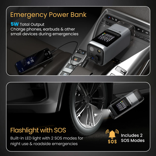 Car emergency jump starter vacuum cleaner air pump multi-functional all-in-one machine