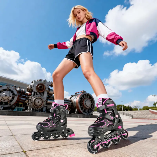2PM SPORTS Torinx Green Boys Adjustable Inline Skates, Fun Beginner Roller Skates for Kids, Youth, Girls, Men and Women