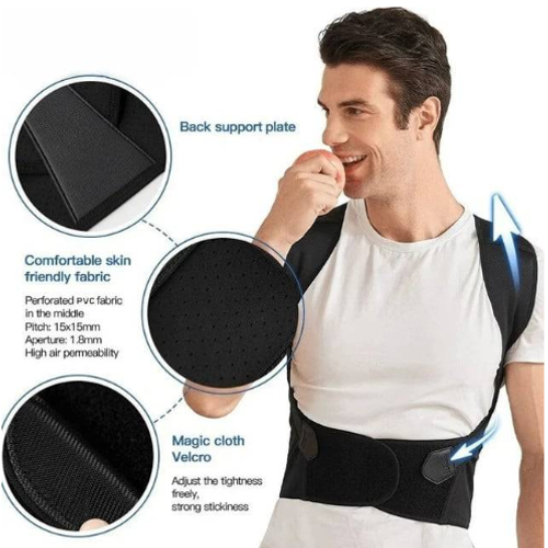 Professional Posture Corrector Back Support Belt Adjustable Strap Brace for Adolescents and Adults