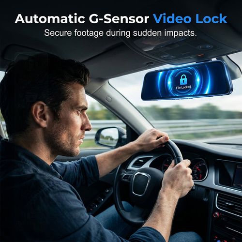 Dual Lens Rearview Mirror Dash Cam