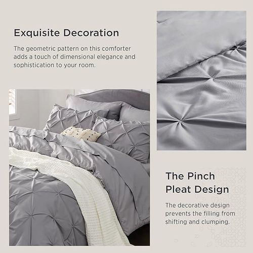 Embroidered pillowcase and duvet cover 3-piece set
