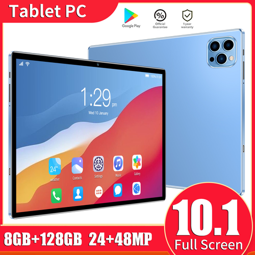 10.1-inch Android tablet complete set, equipped with 8GB + 128GB large-capacity storage, Bluetooth keyboard, mouse, stylus and protective case.