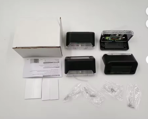 💡Outdoor waterproof solar-powered LED stair railing light, battery-powered small wall light, suitable for balcony, garden, terrace, and step lighting (4 pieces per box)