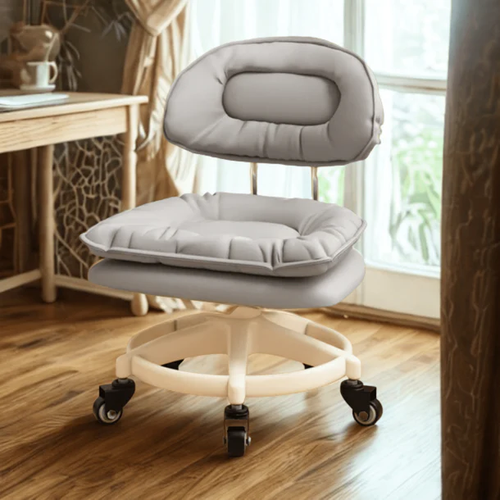 PU Leather Multi-Purpose Soft Padded Stool with 360 Rotation