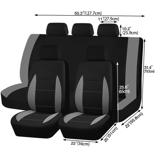 Four-season universal five-seat car fabric seat cover