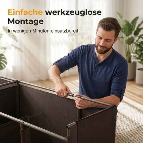 Portable Non-Woven Fabric Wardrobe – Easy Assembly, Steel Frame