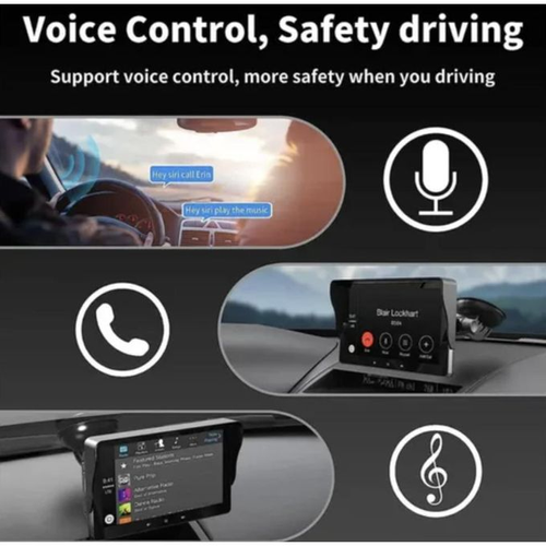 7inch Rearview Mirror Carplay Android Auto Wireless Projection Screen Backup Camera with 4K Resolution Car Reversing Aid Monitor