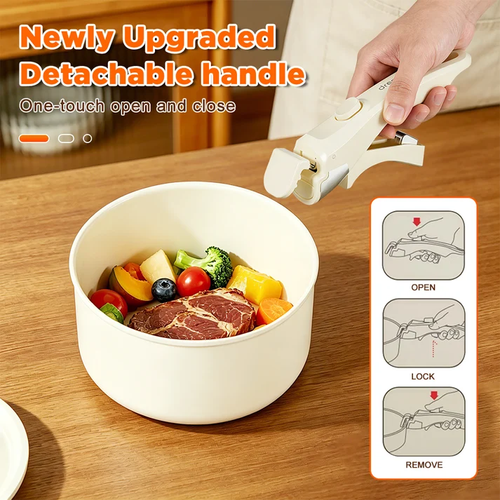 Detachable Handle Cooking Pot Set – Non-Stick Soup Pot & Frying Pan