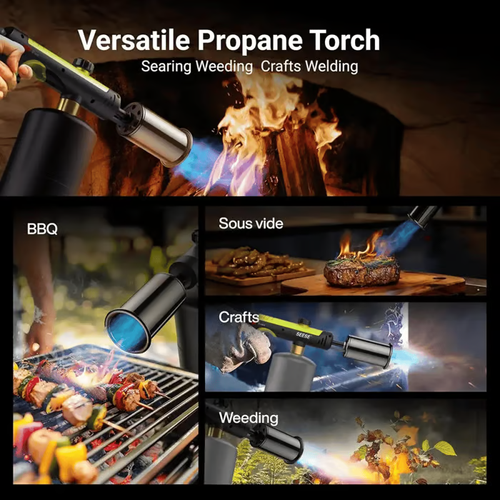 Powerful Propane Torch - 2732°F High Temp Flame