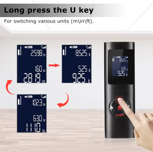 🌟🌟Portable 40m Laser Rangefinder Waterproof LCD Display Distance Meter Data Saving Infrared Measure Tool for Home Design