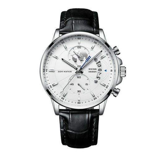 Men's watch with globe motif in maritime style